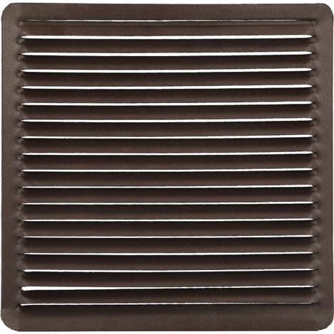 Rejilla Ventilación Empotrar  17x17 cm. Aluminio Marron (1/2)