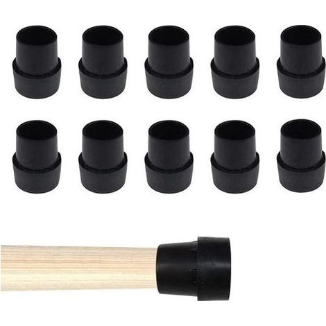 10Pcs Embout Pied de Chaise Noir pour,Embouts de Protection pour Pied de Chaise,Embouts de Protection pour Pieds de chaises,Protection Pied de Chaise,pour Pieds Ronds de 2,5 cm (1/5)