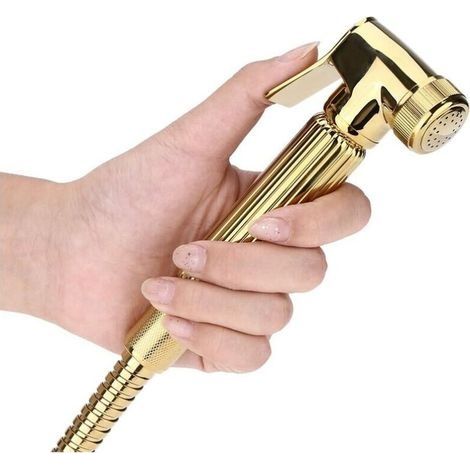 Tragbarer, wandmontierter Bidet-WC-Sprühkopf mit Handbrause, Gold (1/3)