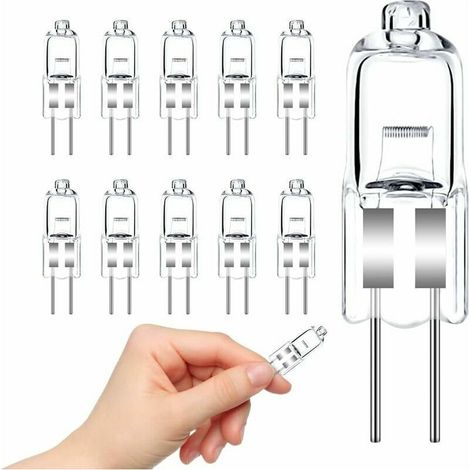 Ampoules Halognes G4, 12v 20w Dimmable Halogen Pin Base Light, L'clairage Sur Rail, Lot de 12 (1/5)
