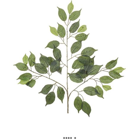 Branche de ficus artificiel H 55 cm 3 ramures (1/3)