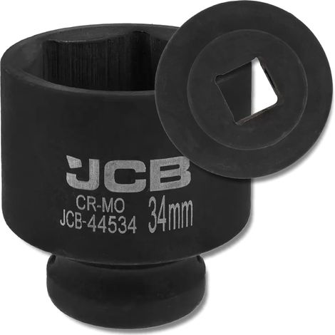 JCB Schlagschrauber-Steckschlüssel 1/2" 34 mm 6-Kant Cr-Mo