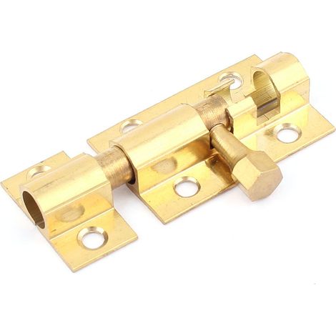 3,8 cm Laiton Long Loquet de porte coulissante Verrou Barrel Bolt Gold Tone (1/4)