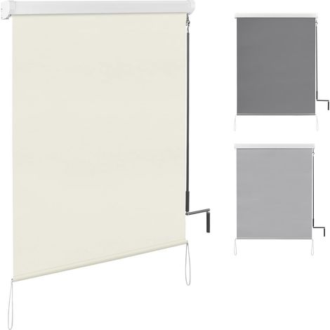 WOLTU Tenda da Sole Verticale Tenda a Rullo per Esterno Tenda da Sole a Caduta con Manovella Tenda per Balcone Avvolgibile Oscurante Protezione Sole Vento per Gazebo Giardino. Beige 140x240 cm (1/6)