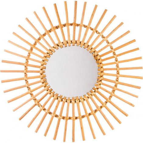Miroir Mural "Rotin" 58cm Naturel (1/2)