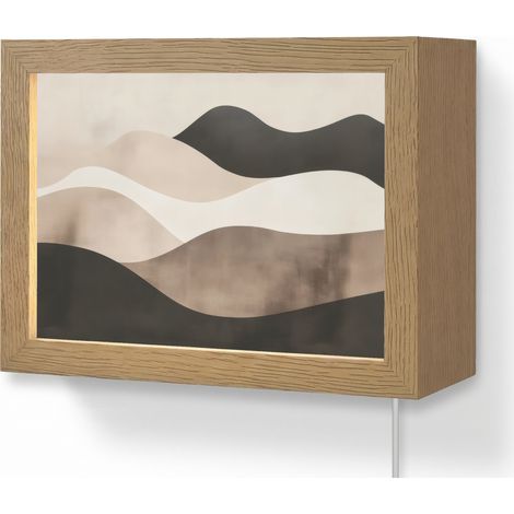 WALL LIGHT Abstract - Landscape - Waves - Cream color 20x15 cm (1/4)