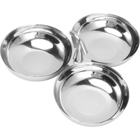 Snackteller aus Edelstahl 304, langlebig, leicht zu reinigen, 3-in-1-Sicherer Obstteller für Nüsse und Süßigkeiten Typ 1 (1/5)