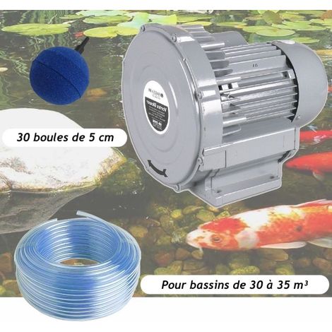Kit Pompe à Air Vortex Turbine 30000 l/h + 30 Boules Pour Bassins De Jardin (1/5)