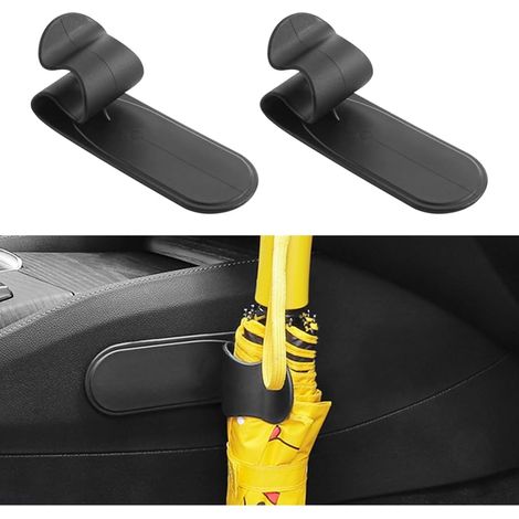 CCYKXA 2 Stück Auto-Regenschirmhakenhalter, Multifunktionaler Auto-Regenschirmhaken, Schirmhalterclip für Autozubehör, Mini-Multifunktions-Auto-Regenschirmhaken