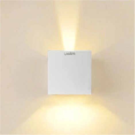 Applique murale LED cubique 10 W 1 300 lm, éclairage orientable vers le haut et vers le bas, IP65