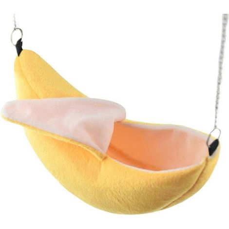 Hamac suspendu pour petits animaux, lit chaud en forme de banane pour furet Golden Bear (1/4)