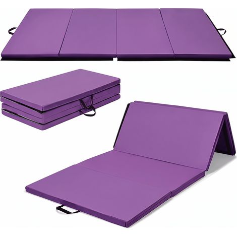 COSTWAY Tappetino da Ginnastica Pieghevole (Viola) (1/5)