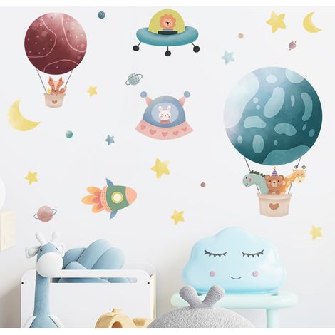 Autocollant mural de décoration de chambre d'enfant, autocollant mural de dessin animé, poster d'art mural, autocollant d'art à décoller et à coller pour la décoration d'enfants et de jardins d'enfant (1/5)