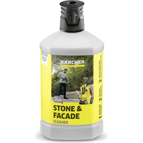 KARCHER Detergente per pietre e facciate 3 in 1 - Tappo adatto al sistema Plug n'Clean RM 611 - Dimensioni della confezione: 1 l - Confezione da: 6 Pezzo(i) - Peso: 1 kg