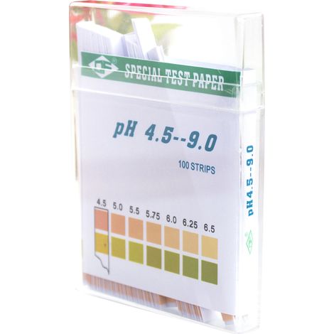 Papier test pH 2 couleurs 4,5-9,0, test rapide, 100 bandelettes de contrôle du pH avec nuancier pour l'eau (1/5)