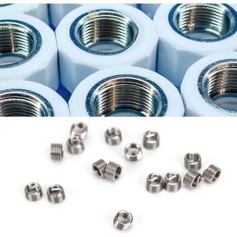 100 inserts filetés en fil d'acier M2.50.45, manchons de protection et de réparation de filetage 1.5D (1/5)