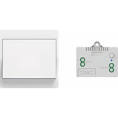 Interrupteur sans fil avec alimentation propre Interrupteur à distance imperméable pour la maison Ne nécessite pas de piles Idéal pour salles de bains, cuisines, couloirs et escaliers (1/5)