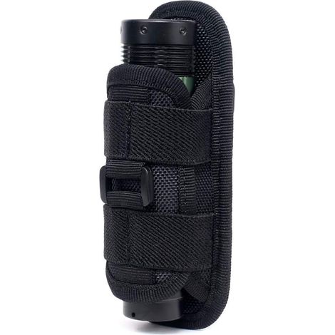 Taktisches Holster für Taschenlampen, Taschenlampentasche, Halter für elektrische Taschenlampen, Taschenlampenetui für den Gürtel, Taschenlampenhalter, 360° drehbar  Schnellverschluss
