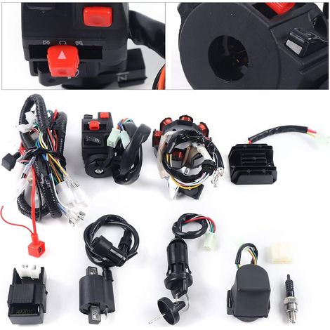 Jeu de faisceaux de câbles, faisceau de câbles DE redresseur, bobine de stator électrique, câble électrique complet pour ATV, QUAD Bike Buggy 150-250 300 CC (1/5)