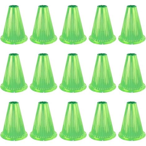 15 Pcs Plant Hat, Bells for Garden Plants, Reusable, Protect Against Birds, Snails, Frost or Weather,Green (1/5)
