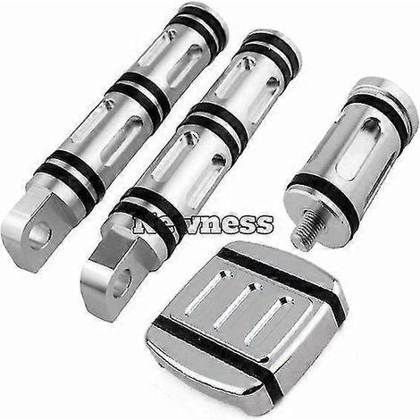 Motorrad-Bremspedalauflagen, Fußrasten, Schalthebelauflagen für Harley Sportster 883, Dyna, Softail, Breakout, Custom Street, XG750 – Chrom-Set (1/5)