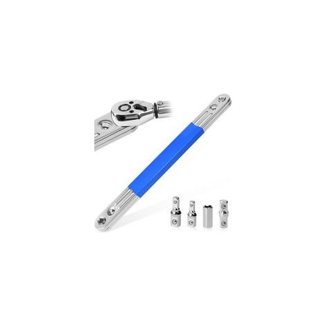 Clé d'Extension Décalée 1/4", 3/8", 1/2" Clé à Douille à Rallonge Décalée Offset Extension Wrench Rallonge à Douille pour Mécaniciens (1/5)
