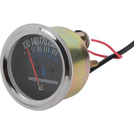 Jauge de température d'eau mécanique 52mm pour voiture, 38-104℃, 12V, éclairage jaune, compteur métal (1/3)