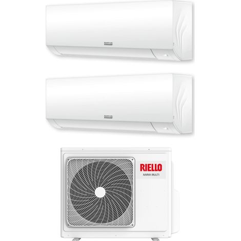 aire acondicionado riello dual split inverter aaria plus serie 12+18 aaria multi 475 p r-32 wi-fi opcional 12000+18000