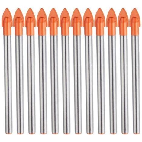 LaBlanc – Set di 10 punte per trapano da 6 mm per piastrelle di vetro, con punta in carburo di tungsteno per materiali duri e fragili, ideali per forare piastrelle, vetro, ceramica, marmo, specchi, pl (1/4)