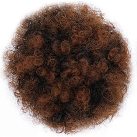 Petite perruque bouclée, sac à cheveux pour femme, filet élastique à cordon, coton à cheveux