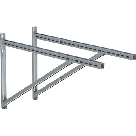 Support mural avec barre inox 1030 mm