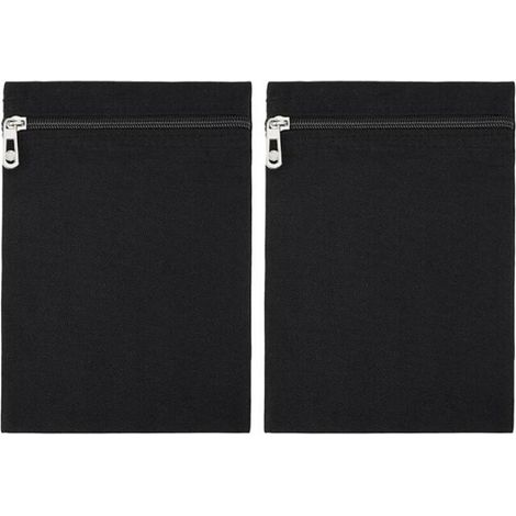 Juego de 2 bolsas, bolsillo interior para chaqueta, aptas para chaquetas, sudaderas con capucha, cortavientos y abrigos, 21,5 x 15,5 cm, negro. (1/5)