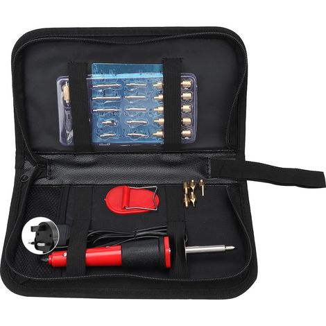 37-in-1 30W Wood Burning Pen Kit Electric Soldering Iron Carving Pyrography Tool (UK Plug 220V) (1/5)