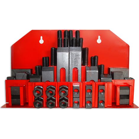 Kit di staffaggio SOGI Y170-12 per fresatrice e trapano a colonna - 58 pezzi - cava 12 mm