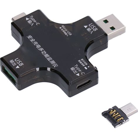 Testeur USB 5A détection rapide de charge, identification multiple, compteur de puissance performant pour applications variées (1/5)