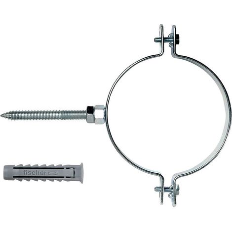 Collare di fissaggio in acciaio zincato con vite e tassello per tubi in plastica CPE-SL 125 V FISCHER 00507447