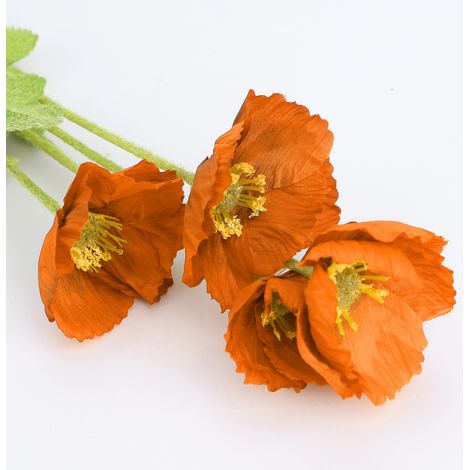 Fleur Artificielle Décorative Élégante pour Salon Mariage - Couleur Orange Jaune (1/5)