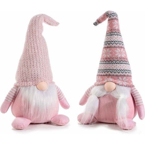 Pupazzi Natalizi Babbo e Mamma Natale in Stoffa Imbottita Decorazione Natalizia per Casa , Negozi e Vetrine Set da 2 Pupazzi Idea Regalo (1/2)