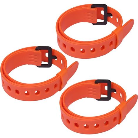Set da 3 cinghie multifunzione leggere con fibbie in gomma, cinghie di fissaggio industriale per campeggio, zaino, bici, snowboard, tubo innaffiatura