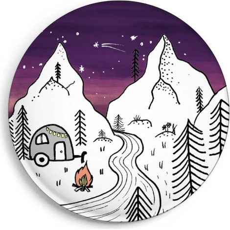 Campeggio notturno con magnete