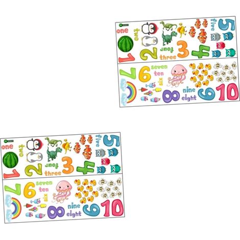 2 Feuilles Autocollants Muraux Animaux pour Décoration de Chambre Garçon Fille Stickers Aesthétiques pour Fenêtres et Améliorez Apprentissage Style (1/5)