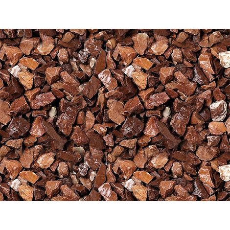 Graniglia, granulato per giardino, Marrone Mogano 80-120 mm (600 kg)