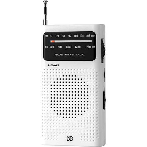 Radio Transistor - AM FM Portatif avec Haut-Parleur Intégré - Pour Déplacement Camping Randonnée - Noir - 1 Pièce (1/5)