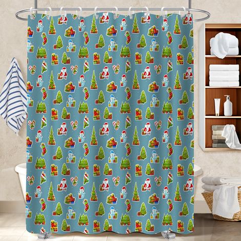 Rideau douche imperméable polyester 180x180 aéré voile de douche pour un printemps fleuri dans la salle de bain (1/5)