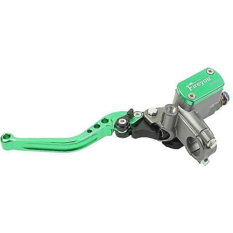 Maître-cylindre de frein et d'embrayage pour moto, levier de guidon, moteur d'embrayage hydraulique de course pour 22 mm Honda, Yamaha, Kawasaki, Suzuki - Vert gauche (1/5)