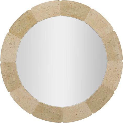 Specchio da parete in resina naturale, Ø90x2,5 cm – Rotondo stile (1/5)