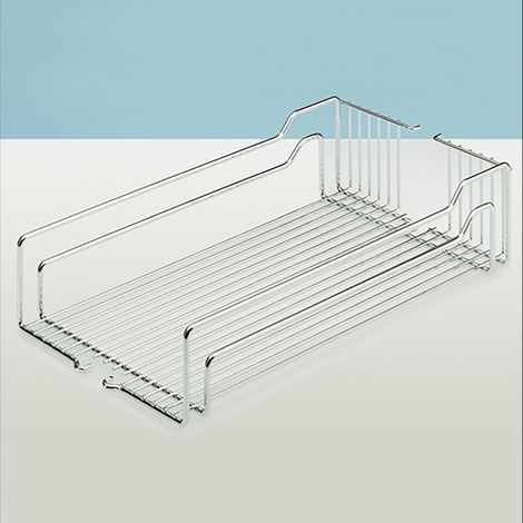 Einhängekörbe mit 2-fach-Reling, 350 x 467 x 110mm, verchromt (1/2)
