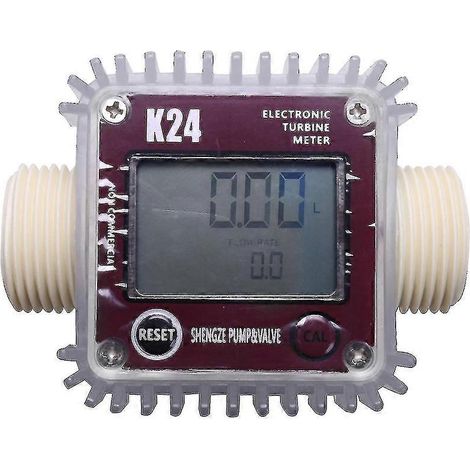 Débitmètre numérique LCD K24 pour turbines, testeur de débit de carburant, produits chimiques, eau et liquides de mer. Mesure Yalo (1/4)