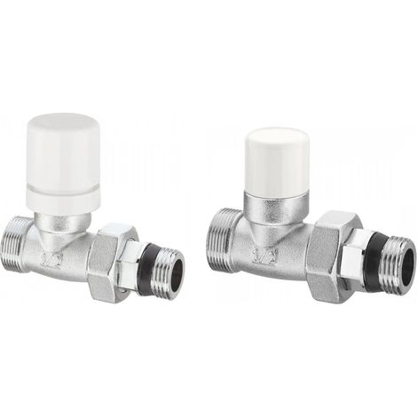 Arteclima - Valvola manuale + detentore da 3/8" attacchi dritti per tubi in rame/multistrato - Colore: Cromo - Art. 30138St+13038St