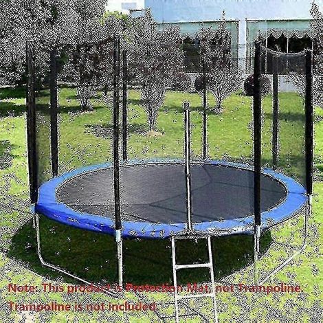 Coussin de sécurité rond et résistant à l'eau pour trampoline avec housse de ressorts, compatible avec les trampolines d'extérieur. (1/5)